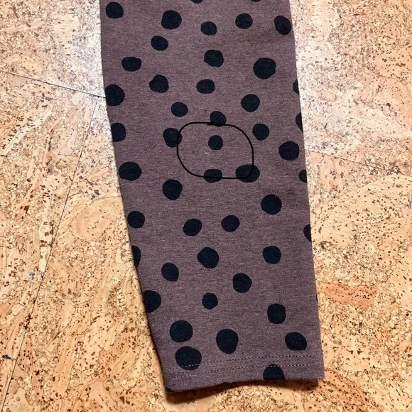 Pact Pure Active Polka Dot Organic Cotton Leggings In Brown & Black Sz M - Picture 12 of 12